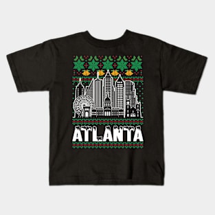 Atlanta Georgia Ugly Christmas Kids T-Shirt